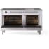 Ilve Nostalgie II Collection UP60FNMPWHCLP - 60 Inch Freestanding Dual Fuel Range in Opened View