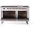 Ilve Nostalgie II Collection UP60FNMPWHPLP - 60 Inch Freestanding Dual Fuel Range in Opened View