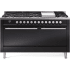 Ilve Professional Plus II UP60FQMPBK - 60 Inch Freestanding Dual Fuel Range (Solid Door)