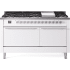 Ilve Professional Plus II UP60FQMPWHLP - 60 Inch Freestanding Dual Fuel Range (Solid Door)