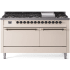 Ilve Nostalgie II Collection UP60FQNMPAWB - 60 Inch Freestanding Dual Fuel Range in Front View