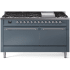 Ilve Nostalgie II Collection UP60FQNMPBGCLP - 60 Inch Freestanding Dual Fuel Range in Front View
