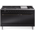 Ilve Nostalgie II Collection UP60FQNMPBKBLP - 60 Inch Freestanding Dual Fuel Range in Front View