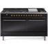 Ilve Nostalgie II Collection UP60FQNMPBKGLP - 60 Inch Freestanding Dual Fuel Range in Front View