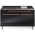 Ilve Nostalgie II Collection UP60FQNMPBKP - 60 Inch Freestanding Dual Fuel Range in Front View
