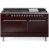 Ilve Nostalgie II Collection UP60FQNMPBUCLP - 60 Inch Freestanding Dual Fuel Range in Front View