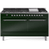 Ilve Nostalgie II Collection UP60FQNMPEGCLP - 60 Inch Freestanding Dual Fuel Range in Front View