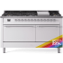 Ilve Nostalgie II Collection UP60FQNMPRACLP - 60 Inch Freestanding Dual Fuel Range in Front View
