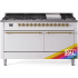 Ilve Nostalgie II Collection UP60FQNMPRAGLP - 60 Inch Freestanding Dual Fuel Range in Front View