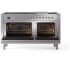 Ilve Nostalgie II Collection UP60FQNMPSSCLP - 60 Inch Freestanding Dual Fuel Range in Front View