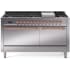 Ilve Nostalgie II Collection UP60FQNMPSSPLP - 60 Inch Freestanding Dual Fuel Range in Front View