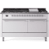 Ilve Nostalgie II Collection UP60FQNMPWHCLP - 60 Inch Freestanding Dual Fuel Range in Front View