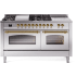 Ilve Nostalgie II Collection UP60FSNMPSSGLP - 60 Inch Freestanding Dual Fuel Range
