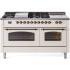 Ilve Nostalgie II Collection UP60FSNMPAWBLP - 60 Inch Freestanding Dual Fuel Range in Front View