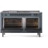 Ilve Nostalgie II Collection UP60FSNMPBGBLP - 60 Inch Freestanding Dual Fuel Range in Opened View