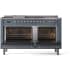Ilve Nostalgie II Collection UP60FSNMPBGCLP - 60 Inch Freestanding Dual Fuel Range in Opened View