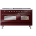 Ilve Nostalgie II Collection UP60FSNMPBUBLP - 60 Inch Freestanding Dual Fuel Range in Front View