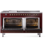 Ilve Nostalgie II Collection UP60FSNMPBUBLP - 60 Inch Freestanding Dual Fuel Range in Opened View