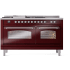Ilve Nostalgie II Collection UP60FSNMPBUCLP - 60 Inch Freestanding Dual Fuel Range in Front View