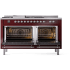 Ilve Nostalgie II Collection UP60FSNMPBUCLP - 60 Inch Freestanding Dual Fuel Range in Opened View