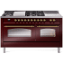 Ilve Nostalgie II Collection UP60FSNMPBUG - 60 Inch Freestanding Dual Fuel Range in Front View