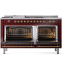 Ilve Nostalgie II Collection UP60FSNMPBUG - 60 Inch Freestanding Dual Fuel Range in Opened View