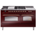 Ilve Nostalgie II Collection UP60FSNMPBUPLP - 60 Inch Freestanding Dual Fuel Range in Front View