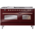 Ilve Nostalgie II Collection UP60FSNMPBUPLP - 60 Inch Freestanding Dual Fuel Range in Front View
