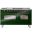 Ilve Nostalgie II Collection UP60FSNMPEGBLP - 60 Inch Freestanding Dual Fuel Range in Front View