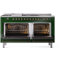 Ilve Nostalgie II Collection UP60FSNMPEGBLP - 60 Inch Freestanding Dual Fuel Range in Opened View