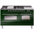 Ilve Nostalgie II Collection UP60FSNMPEGCLP - 60 Inch Freestanding Dual Fuel Range in Front View