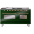 Ilve Nostalgie II Collection UP60FSNMPEGGLP - 60 Inch Freestanding Dual Fuel Range in Front View