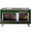 Ilve Nostalgie II Collection UP60FSNMPEGGLP - 60 Inch Freestanding Dual Fuel Range in Opened View