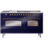 Ilve Nostalgie II Collection UP60FSNMPMBBLP - 60 Inch Freestanding Dual Fuel Range in Front View