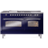 Ilve Nostalgie II Collection UP60FSNMPMBCLP - 60 Inch Freestanding Dual Fuel Range in Front View