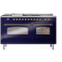 Ilve Nostalgie II Collection UP60FSNMPMBGLP - 60 Inch Freestanding Dual Fuel Range in Front View
