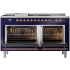 Ilve Nostalgie II Collection UP60FSNMPMBPLP - 60 Inch Freestanding Dual Fuel Range in Opened View