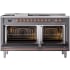 Ilve Nostalgie II Collection UP60FSNMPMGPLP - 60 Inch Freestanding Dual Fuel Range in Opened View