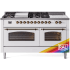 Ilve Nostalgie II Collection UP60FSNMPRABLP - 60 Inch Freestanding Dual Fuel Range in Front View