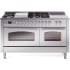 Ilve Nostalgie II Collection UP60FSNMPSSC - 60 Inch Freestanding Dual Fuel Range in Front View