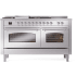 Ilve Nostalgie II Collection UP60FSNMPSSC - 60 Inch Freestanding Dual Fuel Range in Front View