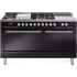 Ilve Professional Plus II UP60FSQMPBK - 60 Inch Freestanding Dual Fuel Range (Solid Door)