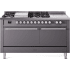 Ilve Professional Plus II UP60FSQMPMGLP - 60 Inch Freestanding Dual Fuel Range (Solid Door)
