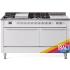 Ilve Professional Plus II UP60FSQMPRALP - 60 Inch Freestanding Dual Fuel Range (Solid Door)