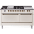 Ilve Nostalgie II Collection UP60FSQNMPAWB - 60 Inch Freestanding Dual Fuel Range in Front View