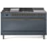 Ilve Nostalgie II Collection UP60FSQNMPBGG - 60 Inch Freestanding Dual Fuel Range in Front View