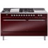 Ilve Nostalgie II Collection UP60FSQNMPBUCLP - 60 Inch Freestanding Dual Fuel Range in Front View