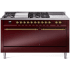 Ilve Nostalgie II Collection UP60FSQNMPBUGLP - 60 Inch Freestanding Dual Fuel Range in Front View
