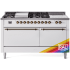 Ilve Nostalgie II Collection UP60FSQNMPRAB - 60 Inch Freestanding Dual Fuel Range in Front View