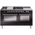 Ilve Professional Plus II UP60FSWMPBK - 60 Inch Freestanding Dual Fuel Range